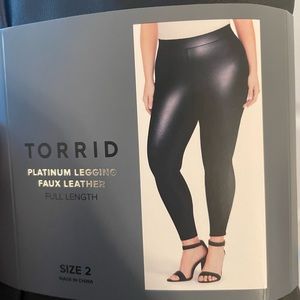 Torrid Platinum Legging Faux Leather Full Length Size 2 (Never worn)
